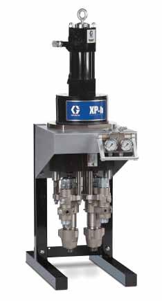 XP-h Hydraulic-Driven Proportioner Mix Ratio by Volume XP-h 70* Max Fluid Pressure (psi) Flow Rate at 40cpm (gpm) 1:1 7250 1.9 2:1 7250 1.8 2.5:1 6786 2.1 3:1 7100 2 4:1 7250 1.9 XP-h 50* 1:1 4700 3.