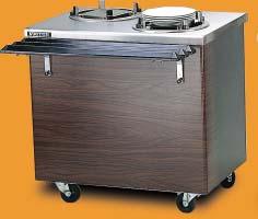 1275mm x 650mm x 900mm Plate Lowerators Split Level Soup  With open ambient cupboard to