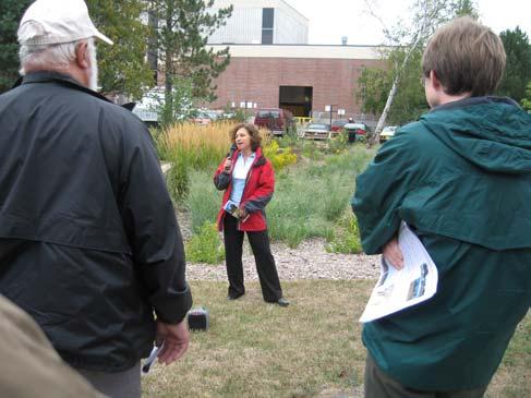 Over 40 people participated in the tour, which highlighted innovative stormwater treatment devices including rain gardens, biofiltration basins, underground stormwater storage, grassed swales, and