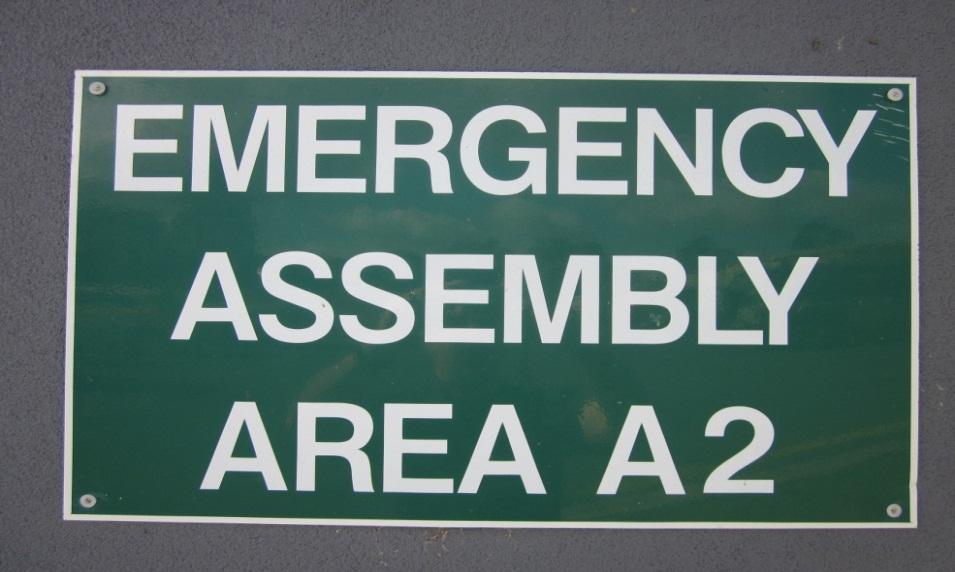 Emergency Assembly Area Designated external areas where all