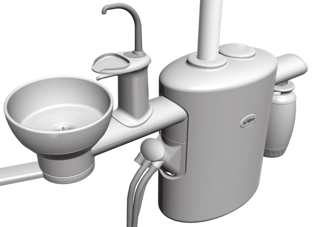 A-dec 300 Support Systems Instructions for Use Clean / Maintain Cuspidor and Drain Spouts and Bowl The contoured spouts and smooth bowl of the cuspidor provide for quick and easy cleaning.