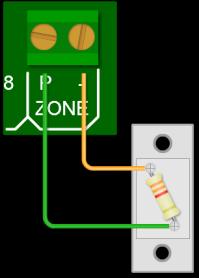7.7 Panic Zone The dedicated panic zone is end-of-line supervised and for safety reasons, if this resistor is not detected the system will not arm. 7.