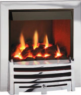 Class 1 Efficiency: 90% Net (Natural Gas) 89.4% Net (LPG) Output on High: 4.38kW (Natural Gas) 4.27kW (LPG) Sizes are for fire with Modern or Contemporary trim.