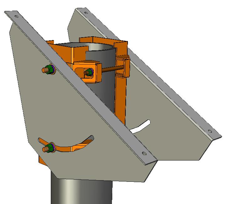 7 Universal Top-of-Pole Mount UNI-TP/08LL Installation Guide Step 3 - attaching the tilt plates to the brace Parts Required Qty Part Number Tilt Plate, left 1 51-0627-027 Tilt Plate, right 1