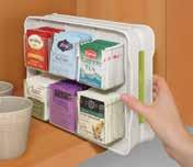 Includes 12 removable bins that are dishwasher-safe Durable plastic is easy to clean with a damp cloth No