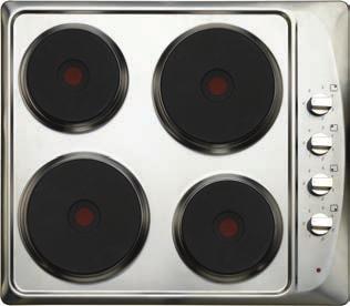 and controls Easy grip control knobs 6 Position controls Stainless steel Cut-out dimensions (mm): 560 x 480 Dimensions: H