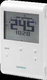 RDE100.1 RDD100.1RFS RDE100.1 Room thermostat for seven days heating program. RDD100.1RFS Wireless room thermostat with LCD.
