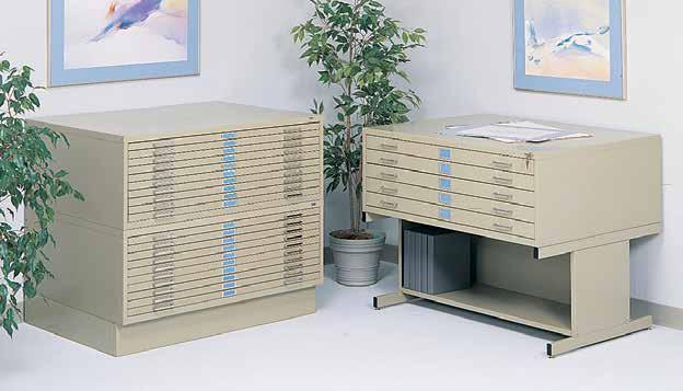 22 LARGE FORMAT STORAGE MAYLINE C-Files Self-contained steel files have integrated caps and can be bolted together for stacking.