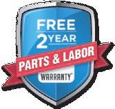 Included Warranty overage -FREE 2-Year Parts & Labor Limited Warranty* -10-Year