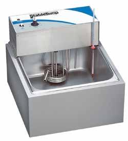 Immersion Circulators Circulating Baths Specifications Temperature control: PID Wetted materials: stainless steel, polymers Temperature sensor: Pt RTD Immersion depth: 5¾ (4.