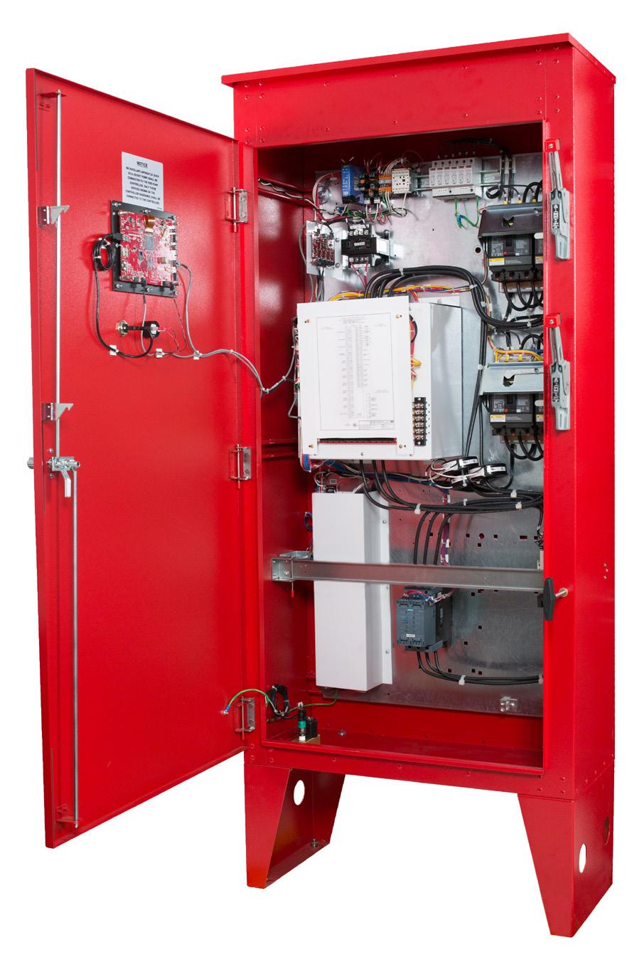 The cabinet is fabricated of heavy 12 gauge reinforced steel, with Type 3R supplied as standard and rated 60 C.