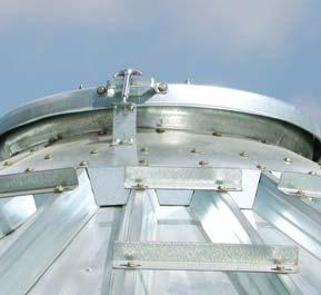 WEATHER RESISTANT ROOFS ROOF CONSTRUCTION GSI fabricates bin roofs out of prime high tensile,g-90 galvanized steel.