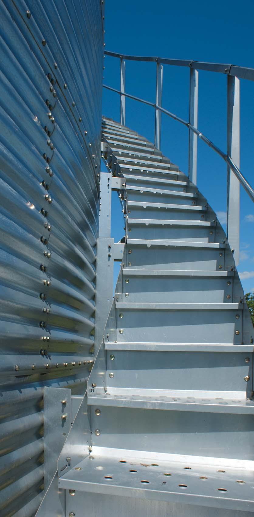 GALVANIZED STAIRWAYS For a more convenient alternative to bin ladders, GSI offers