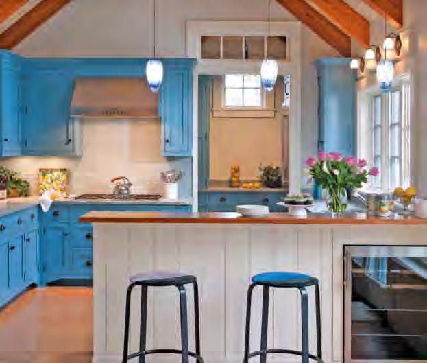 Overall, we wanted the space to be bright, beachy and cheerful, and the custom cabinetry and built-ins throughout the house really help to achieve this.
