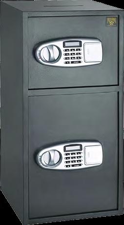 7900 Double with Drop An easy access deposit slot makes it simple to leave deposits at the end of the day 2 Safes in 1 - no need to purchases two separate safes for the