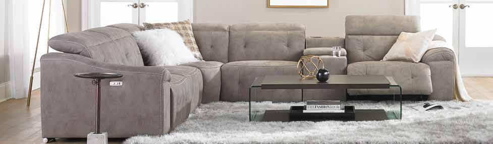 1695 THE 3000 POWER RECLINING SECTIONAL Generously padded sectional includes 3 built-in recliners, plus a storage console with cup holders.