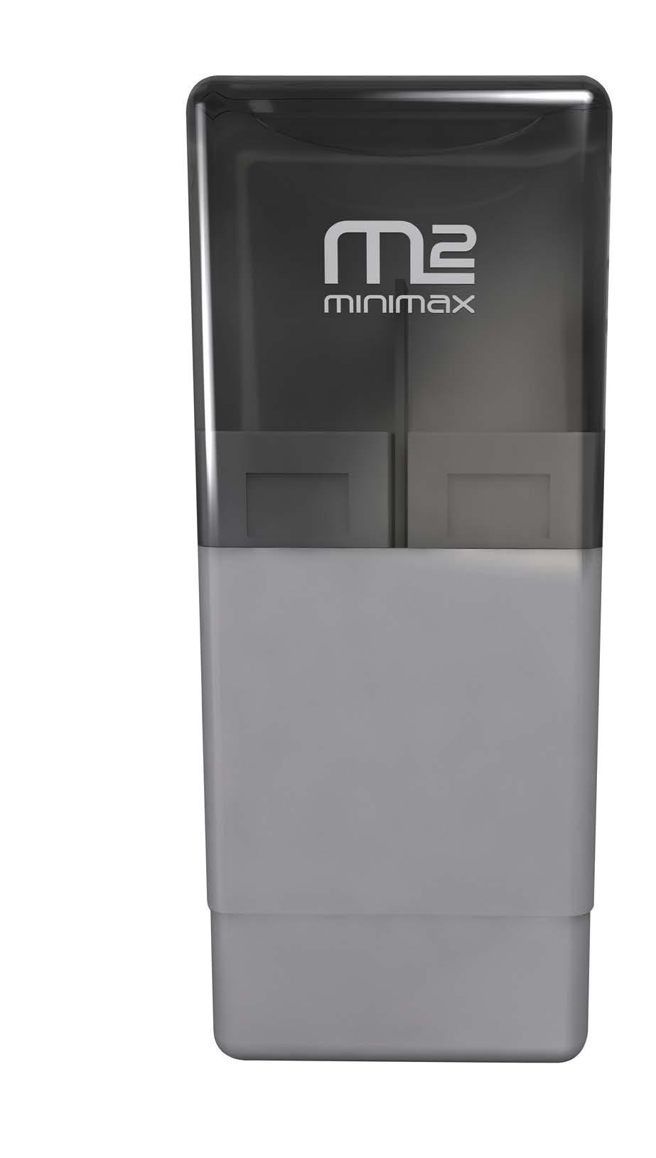 490mm 19.3" The Minimax M2 The Minimax M2 is the latest development in water softening technology, and is currently the market leader in fully automatic water softening design.