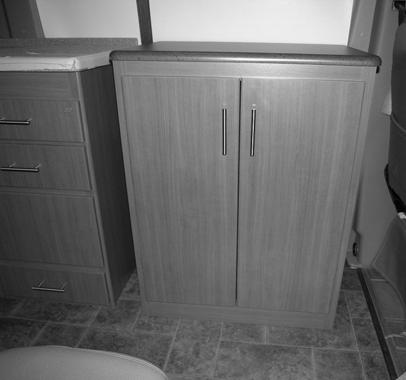 for additional storage space. The Wardrobe Cabinet replaces the inboard Companion Seat when needed. 2.