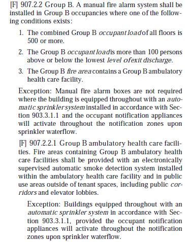 Case Study 6 Story Office FA Upgrade Code Analysis Check: 2009 IBC 907.2.2 Smoke detection not required for Group B NFPA 72, 2010 Ed.