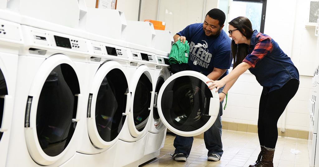 Laundry There are laundry facilities located in each building of Cove, Crossings, Hall, and Landing areas.