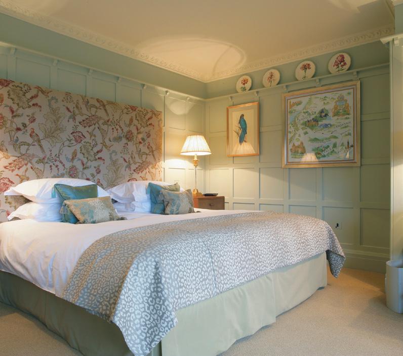 Guestrooms The indulgent guestroom interiors throughout exude style and comfort, with contemporary Arts and Crafts furniture