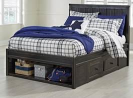 (53/B100-21) Full Panel Bed (84/86/87) Full Panel HB (87/B100-21) B521 Jaysom (Signature Design) Made with hardwood solids and select birch veneers in a trendy rubbed black finish Urban inspired