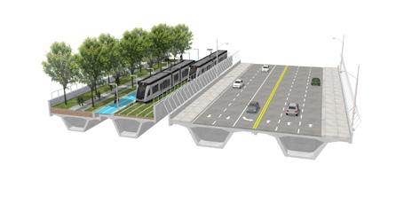 dedicated lanes shade trees transit in