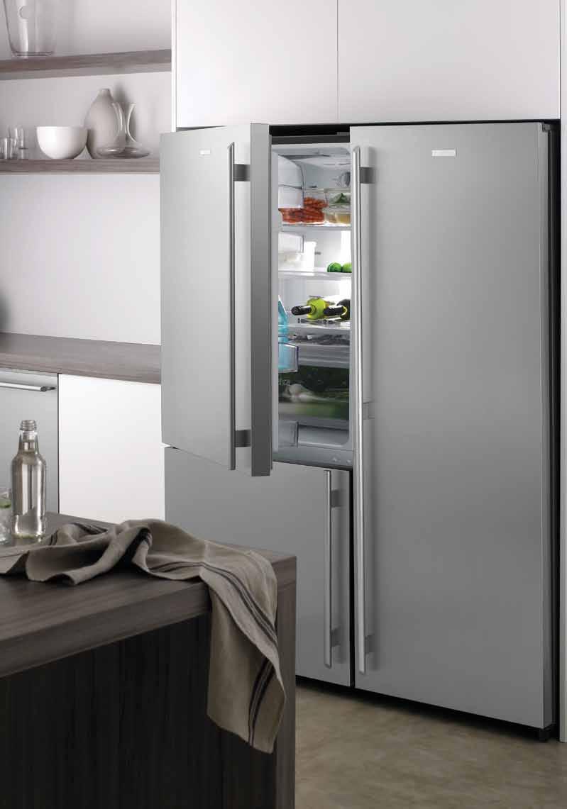 E:Line modular bottom mount fridge EBM4307SC-L with single door fridge