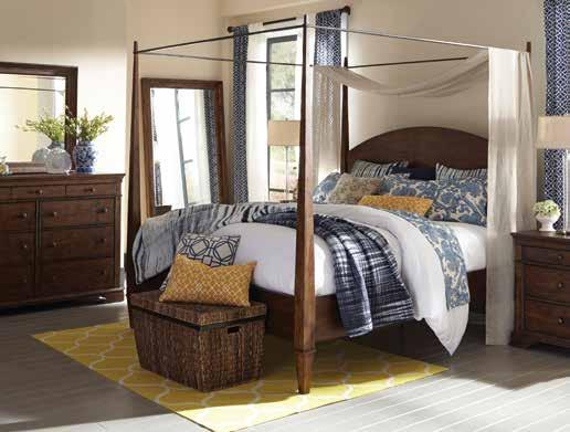 and geometric detailing grace the 66-inch headboard of