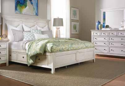 Includes queen storage bed with 4 drawers and 2 niches, dresser & mirror.