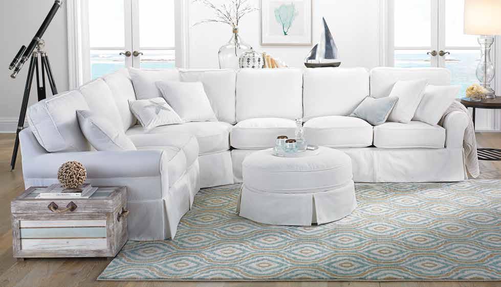 1799 IS 4400 8-WAY HAND-TIED SLIPCOVER SECTIONAL - EXTRA 2600 OFF Sectional features kiln-dried hardwood frame and removable, cleana ble