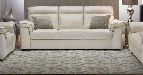 899 IS 1800 100% LEATHER TRACK ARM SOFA WITH NAIL HEAD TRIM Contemporary silhouette in versatile taupe leather