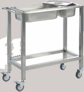 sterilization required centers Grade 304 stainless steel 4 wheels with