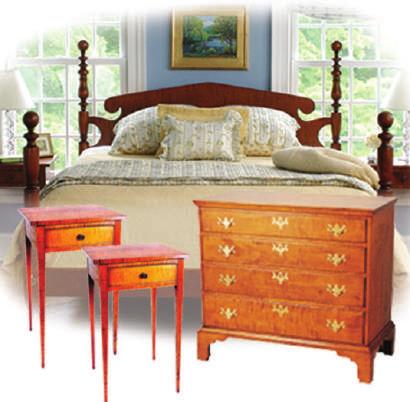 Bedroom Packages in Cherry or Tiger Maple wood with your choice of finish and hardware - Whether you buy simply a bed and a nightstand or a complete bedroom package -we offer special discounts.