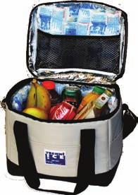 These high performance soft cooler bags are grey in colour and made from heavy duty, 600D Polyester.