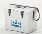 WCI-13 Rotomoulded Cool-Ice 13Lt Ice Box Dimensions (including handles): 245D x 388W x 305H (mm) 700-01502 WCI-22 Rotomoulded Cool-Ice 22Lt Ice Box Dimensions (including handles):