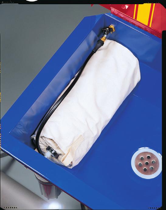 Clean or soak with this heavy-duty aqueous parts washer.