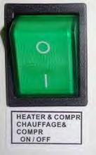 Turn on the Green Compressor / Heater Switch I=ON position The Hot and Cold Tanks