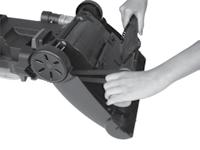 Checking rotating floor brush and drive belt pre-motor filter images may vary post-motor filter