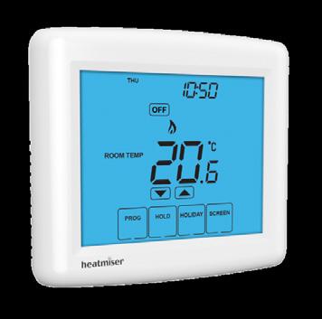 There are no buttons on the thermostat and all settings are altered using the touchscreen display. Heatmiser Touch Programmable Touchscreen (240v) TOUCH 1 84.