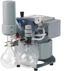 Chemistry diaphragm pumps down to 7 Chemistry pumping unit PC 101 NT Chemistry pumping unit with vacuum dial gauge, manual flow control and vapor capture This chemistry pumping unit has a wide range