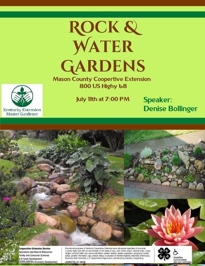 20: Succulent Class 2:00 June 26: Growing & Cooking Through the Garden (Carrots ) 3:30 & 5:30 July 11: Rock & Water Gardens, hosted by Master