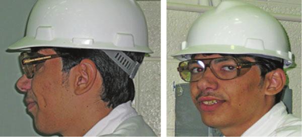 Figure 4 Wearing the Hard Hat Correctly Figure 5 shows the incorrect way to wear a hard hat.