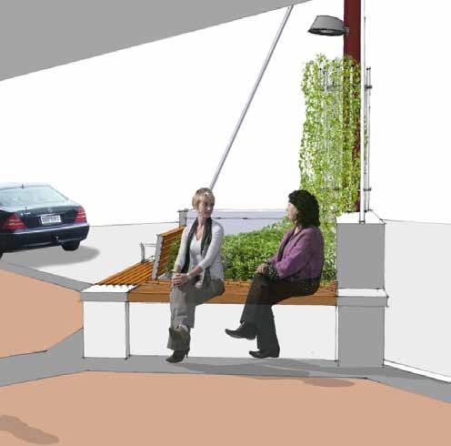 3.4 Street Furniture Retrofitting existing planters on Dee and reets Design outcomes Retain