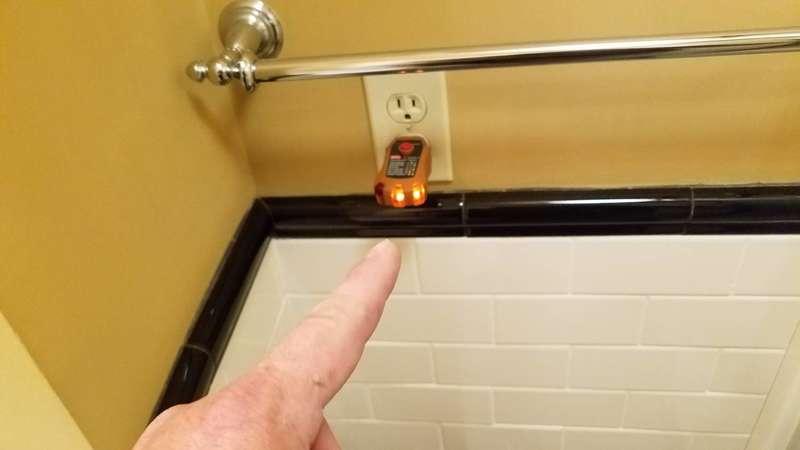 1 GFCI NON GFCI OUTLETS MAIN FLOOR CHECKERED BATHROOM Recommend having a GFCI installed to prevent a