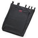 Optional linen hamper bag is constructed of washable, leak-resistant polyester and features a zippered front for easy