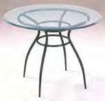 silverado table Tempered Glass/Painted Steel 36