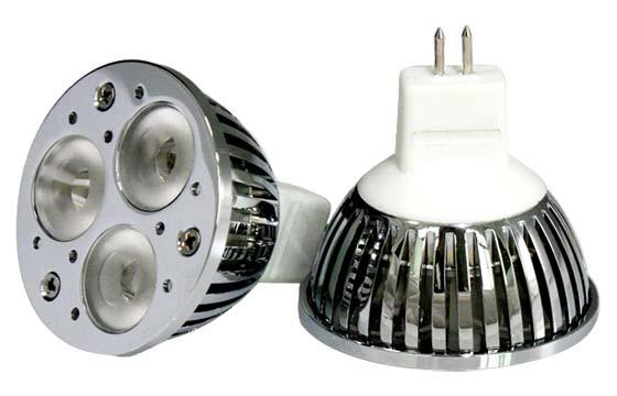 CREE XLAMP XR-E 7090 Model #: LS-LED-MR16-C1W3 Optional Power: 3W/6W MR16 Spotlight Supply Voltage: 12V DC Base Type: GU5.