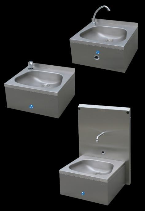 Nr weight (kg) 520103 520101 - with mixer tap 7,0 520102 - without mixer tap 7,0 520103 - with splash back (height 580 mm) 10,0 Sensor cell handbasin 5202-520204 Handbasin made of stainless