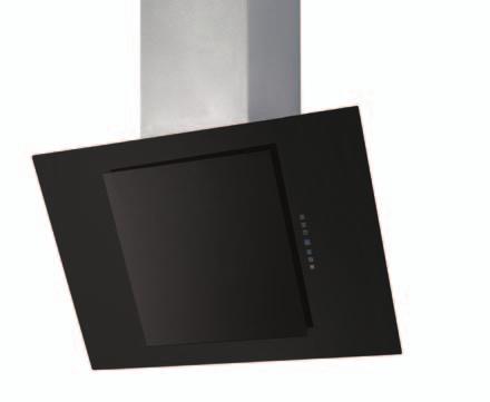 black glass 60cm OBOX60 70cm OBOX70 90cm OBOX90 Box hood with glass panel irflow 400 m 3 h 3 fan speeds